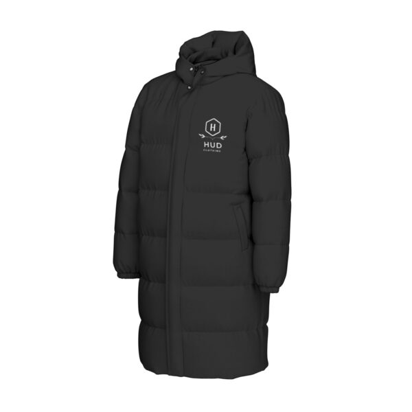 Unisex Long Down Jacket (Black) - Image 3