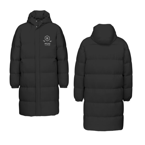 Unisex Long Down Jacket (Black)