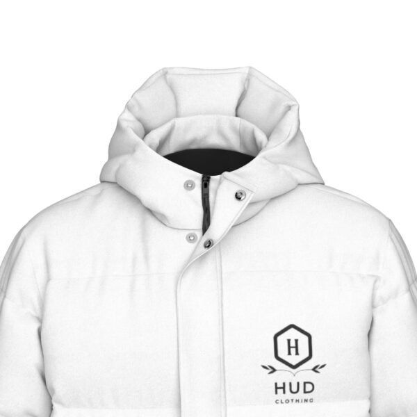 Unisex Long Down Jacket (White) - Image 6