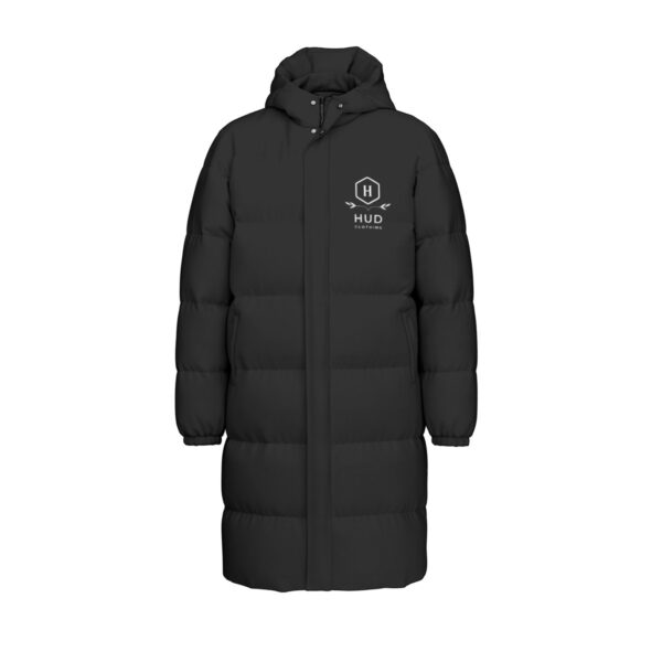 Unisex Long Down Jacket (Black) - Image 2