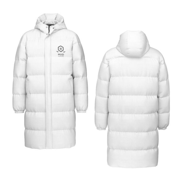 Unisex Long Down Jacket (White)